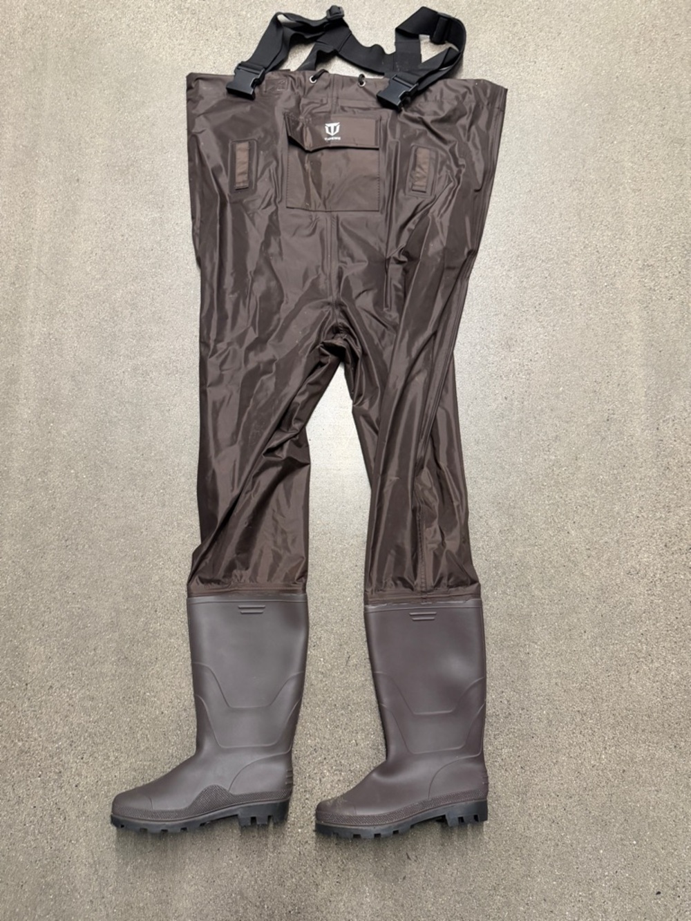 Men's Brown Chest Waders with Adjustable Straps M 11 TIDEWE fishing new